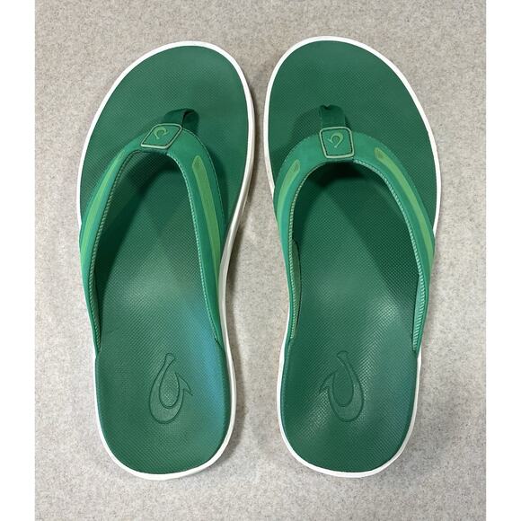 OLUKAI Leeward Men’s Size 9 Green Everyday Beach Sandals Summer Poolside -EUC main image 7